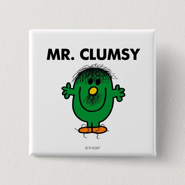 Bóton Quadrado 5.08cm Disheveled Mr Clumsy (Frente)