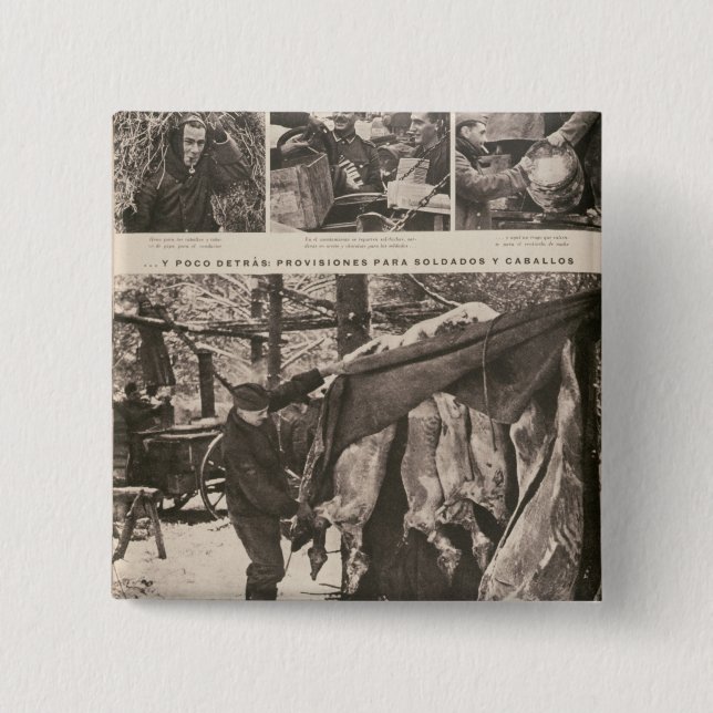 Bóton Quadrado 5.08cm Disposições para soldados & tropas em oriental (Frente)