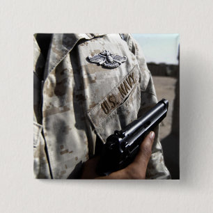 Bóton Quadrado 5.08cm Dispositivo da guerra da força marinha de frota