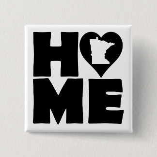 Bóton Quadrado 5.08cm Distintivo de Botão do Coração da Casa de Minnesot