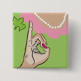 Bóton Quadrado 5.08cm Divertimento bonito real do círculo estudantil