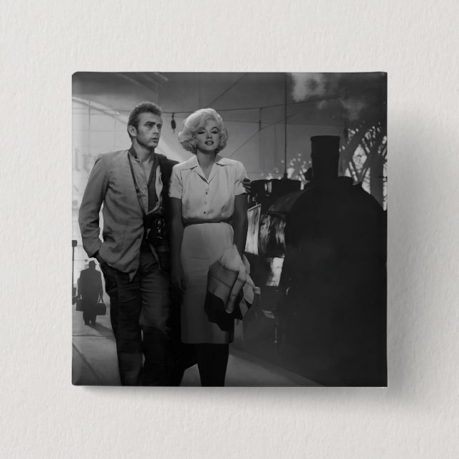 Bóton Quadrado 5.08cm Dizendo adeus (Frente)