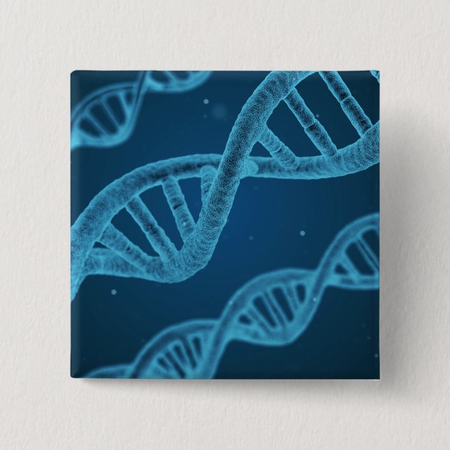 Bóton Quadrado 5.08cm DNA Double Helix (Frente)