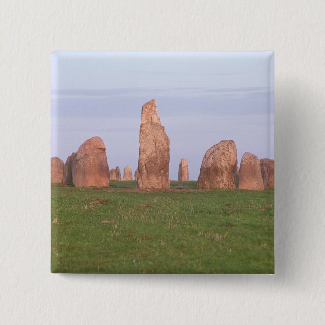 Bóton Quadrado 5.08cm Do "círculo da pedra do ajuste navio" de Ales (Frente)