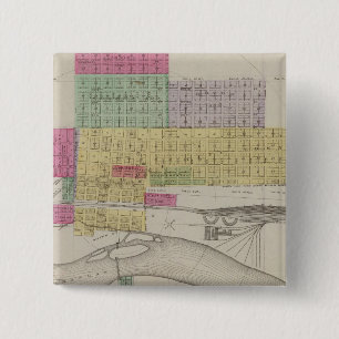 Bóton Quadrado 5.08cm Dodge City, Ford County, Kansas