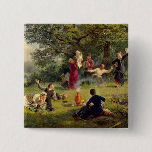 Bóton Quadrado 5.08cm Domingo, 1884