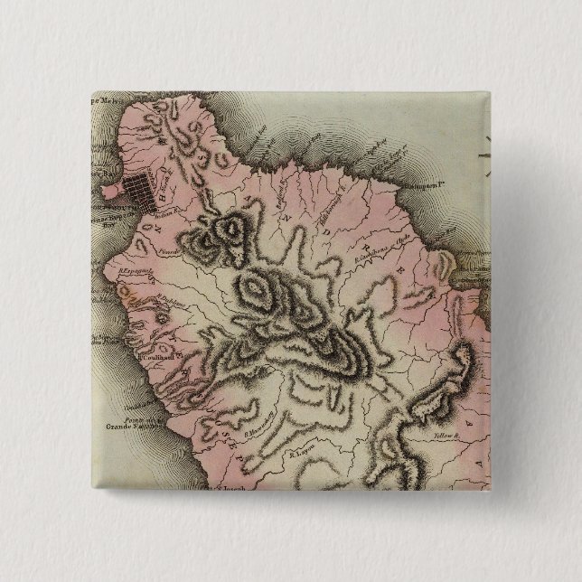 Bóton Quadrado 5.08cm Domínica (Frente)