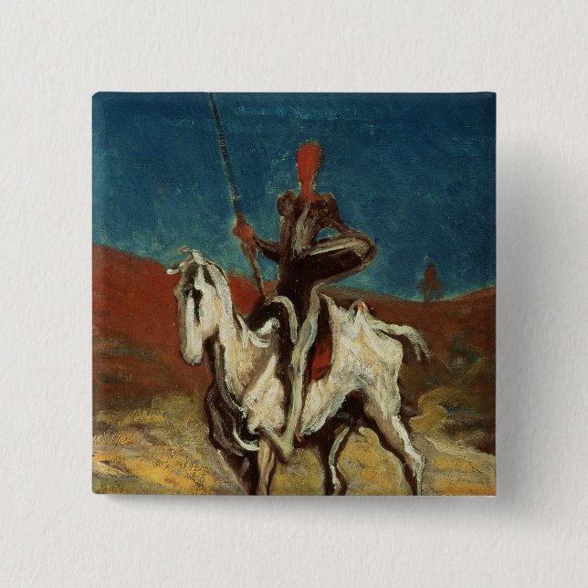 Bóton Quadrado 5.08cm Don Quixote, c.1865-1870 (Frente)