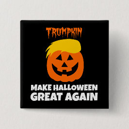 Bóton Quadrado 5.08cm Donald Trumpkin faz o excelente do Dia das Bruxas