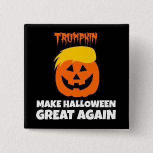 Bóton Quadrado 5.08cm Donald Trumpkin faz o excelente do Dia das Bruxas