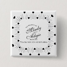 Doodle Hearts Frame Script Wedding