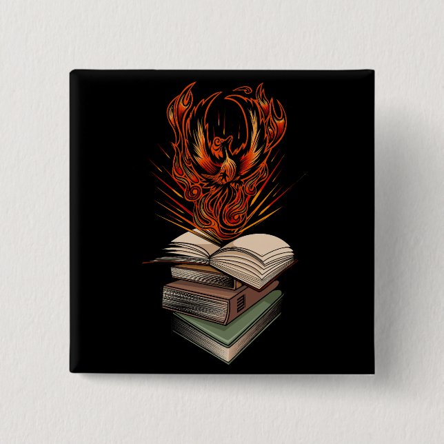 Bóton Quadrado 5.08cm Dos Livros (Frente)