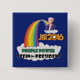 Bóton Quadrado 5.08cm Dr. Jill Caneca de cerveja presidente 2016