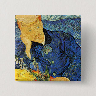 Bóton Quadrado 5.08cm Dr. Paul Gachet Portrait, Vincent Van Gogh