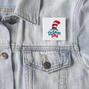 Bóton Quadrado 5.08cm Dr. Seuss Day