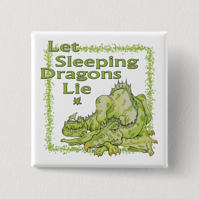 Bóton Quadrado 5.08cm Dragão (Frente)