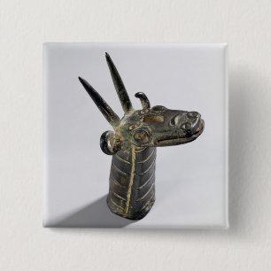 Bóton Quadrado 5.08cm Dragão, símbolo do deus Marduk, Pe Assyrian