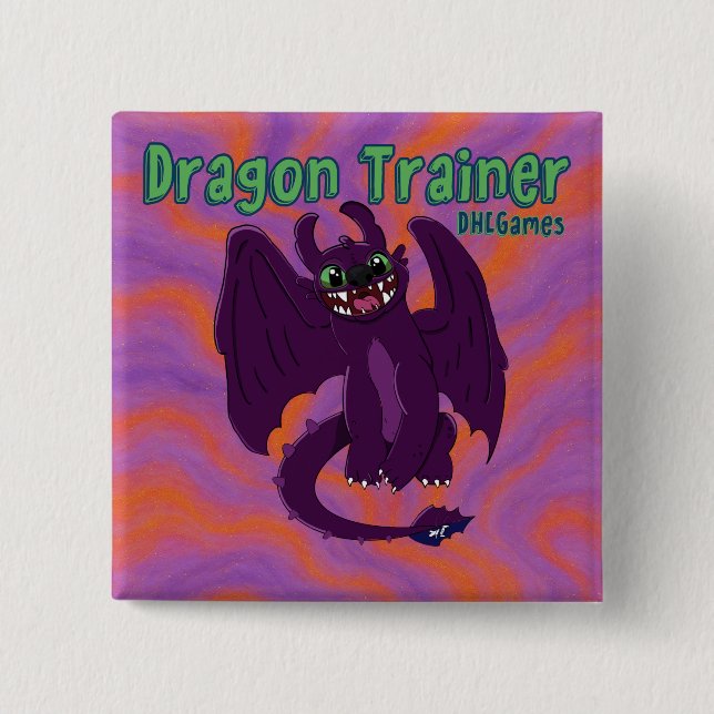 Bóton Quadrado 5.08cm Dragon Trainer Button (Frente)