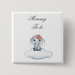 Bóton Quadrado 5.08cm Dreamy Days com Rosie, o Elefante.