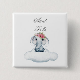 Bóton Quadrado 5.08cm Dreamy Days com Rosie, o Elefante. Botao