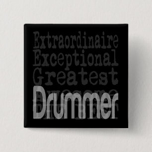 Bóton Quadrado 5.08cm Drummer Extraordinaire