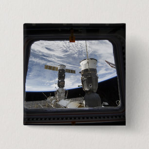 Bóton Quadrado 5.08cm Duas naves russas