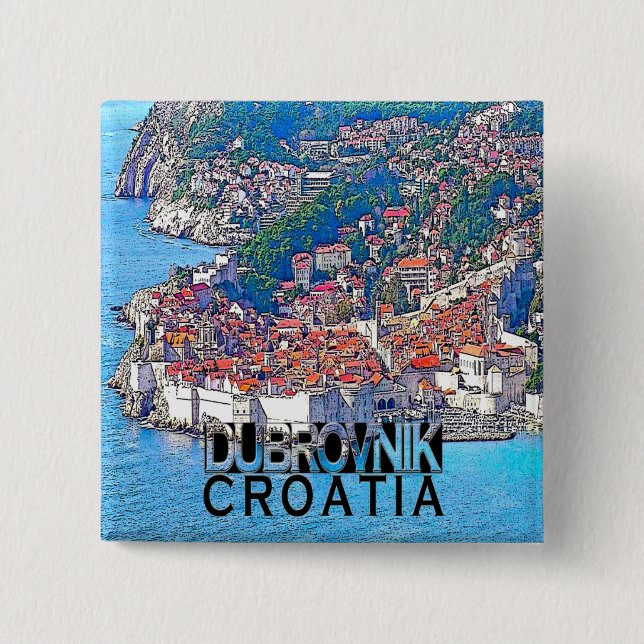 Bóton Quadrado 5.08cm Dubrovnik (Frente)