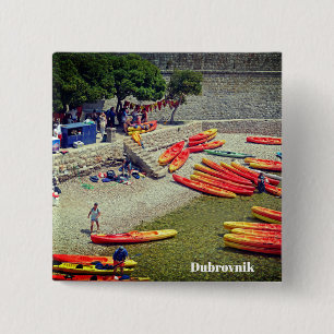 Bóton Quadrado 5.08cm Dubrovnik Croácia West Wall Holiday Souvenir