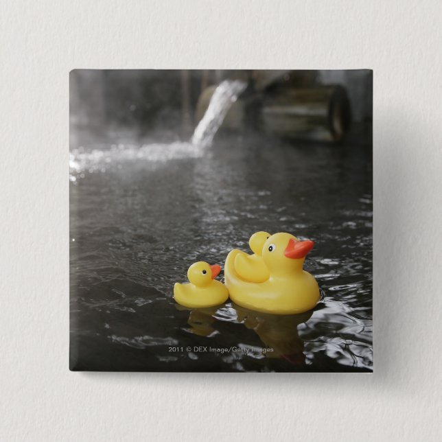 Bóton Quadrado 5.08cm Duckies de borracha japonês (Frente)