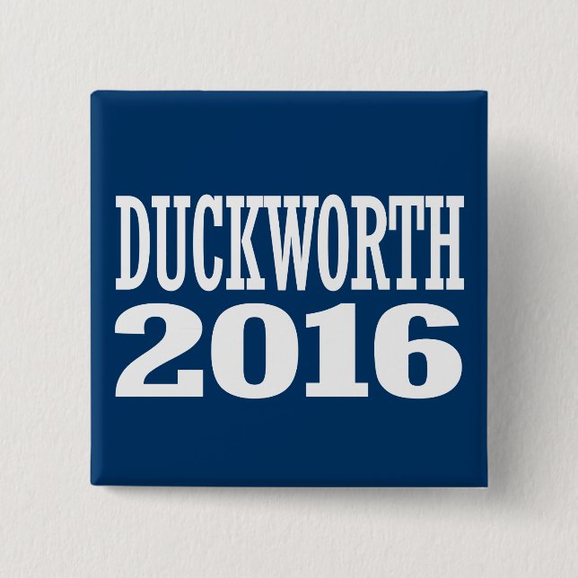 Bóton Quadrado 5.08cm Duckworth - Tammy Duckworth 2016 (Frente)