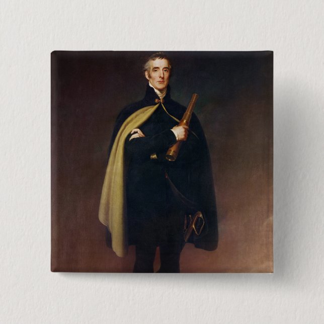Bóton Quadrado 5.08cm Duque de Arthur Wellesley de Wellington (Frente)