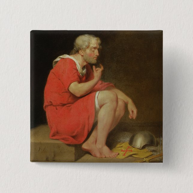 Bóton Quadrado 5.08cm Duque de Robert (c.1054-1134) de Normandy na (Frente)