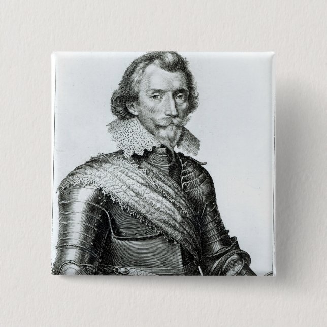 Bóton Quadrado 5.08cm Duque de William Cavendish ø de Newcastle (Frente)