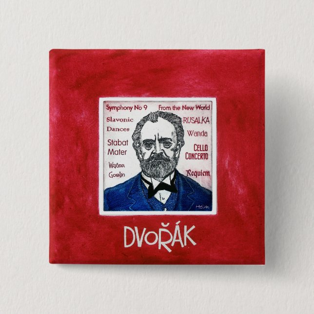Bóton Quadrado 5.08cm Dvorak (Frente)