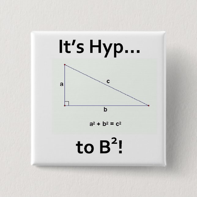 Bóton Quadrado 5.08cm É Hyp… a B esquadrado! (Frente)