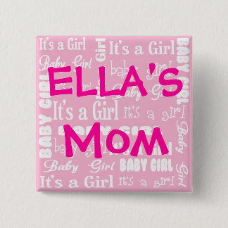 Bóton Quadrado 5.08cm É um botão da menina