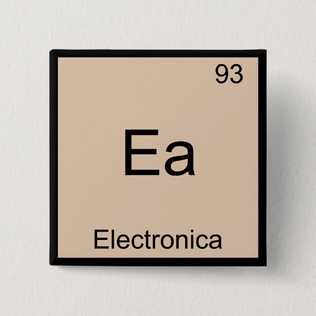 Bóton Quadrado 5.08cm Ea - Símbolo Elemento Químico Funny Eletrônico T (Frente)