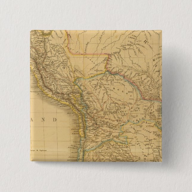 Bóton Quadrado 5.08cm EaSt.América do Sul (Frente)