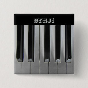 Bóton Quadrado 5.08cm Ebony e Ivory