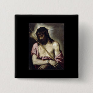 Bóton Quadrado 5.08cm Ecce Homo - Ticiano - 1558