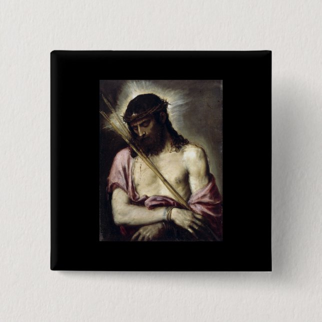 Bóton Quadrado 5.08cm Ecce Homo - Titian - 1558 (Frente)