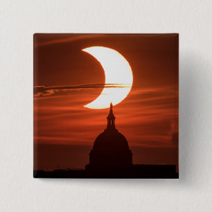 Bóton Quadrado 5.08cm Eclipse Solar 2021