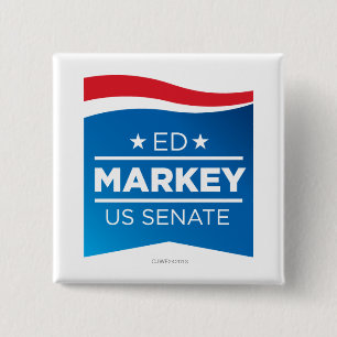 Bóton Quadrado 5.08cm Ed Markey para o botão do senador