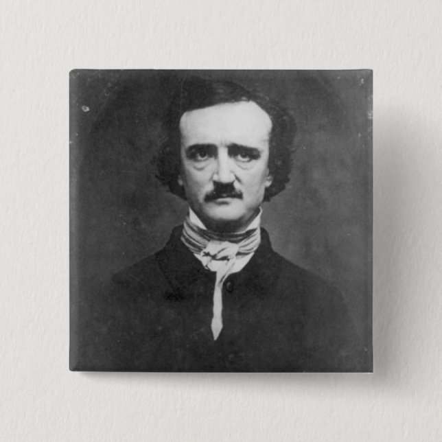 Bóton Quadrado 5.08cm Edgar Allan Poe-1848 (Frente)