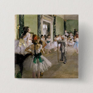Bóton Quadrado 5.08cm Edgar Degas - A Classe da Dança