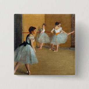 Bóton Quadrado 5.08cm Edgar Degas A Dança Foyer na Ópera