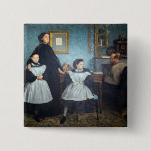 Bóton Quadrado 5.08cm Edgar Degas - A Família Bellelli