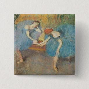 Bóton Quadrado 5.08cm Edgar Degas   dois dançarinos em repouso,