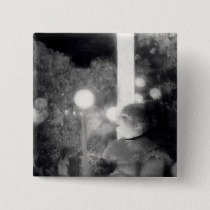 Bóton Quadrado 5.08cm Edgar Degas   o concerto do café