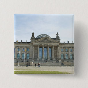 Bóton Quadrado 5.08cm Edifício do Reichstag em Berlim